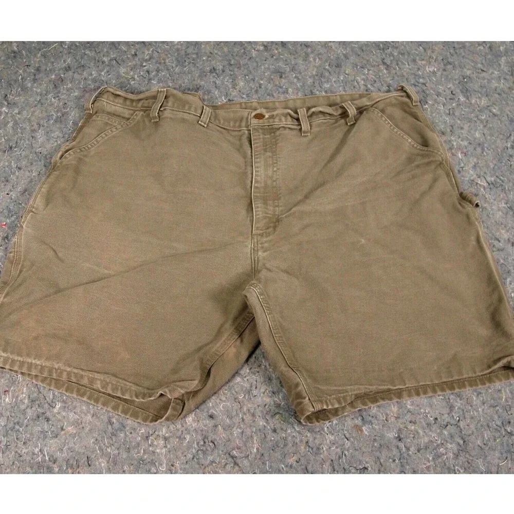 Carhartt‎ Shorts Men Size 44 B25-MOS Green Duck Canvas Carpenter Original Fit